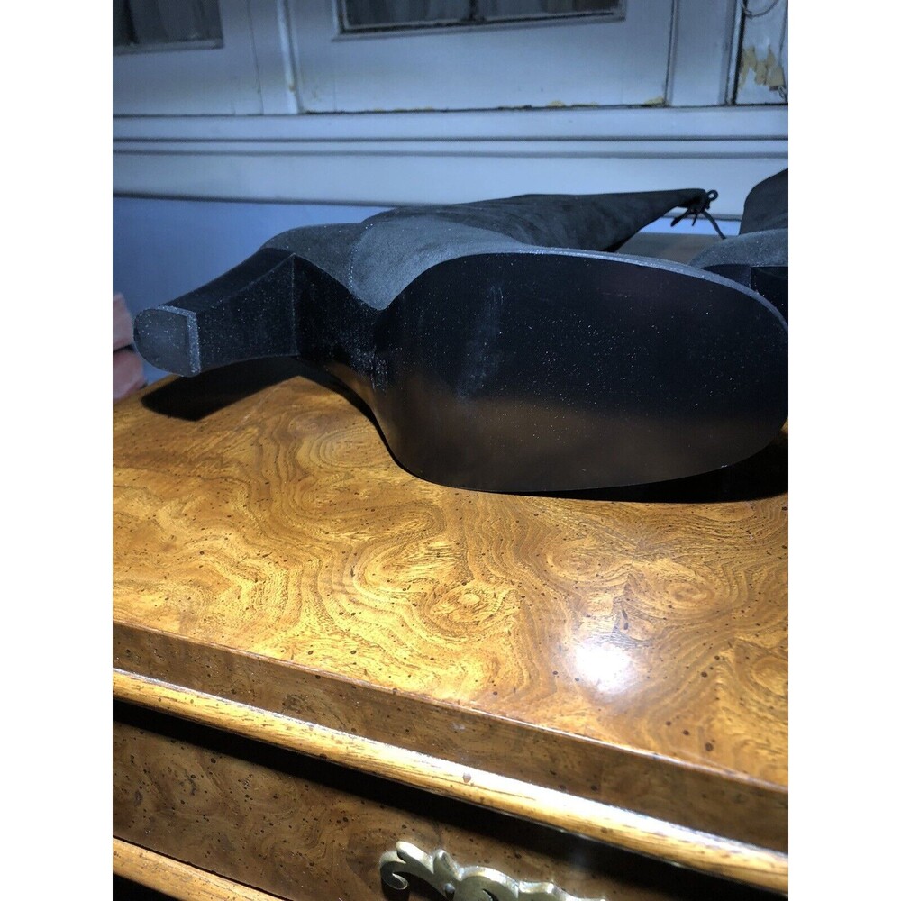 Michael Kors Knee-High Suede Boots (Bundle)-Black & Tan,Size 10 - Rare Stunning - Picture 6 of 10